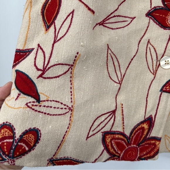 Coldwater Creek Floral Embroidered Collared Long Sleeves Buttondown Jacket - Picture 6 of 10